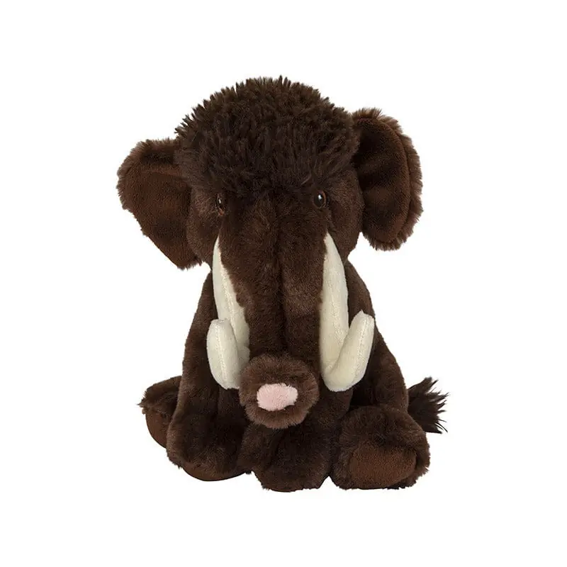 Actieprijs Mammoet knuffel - pluche - 22 cm - bruin - prehistorisch