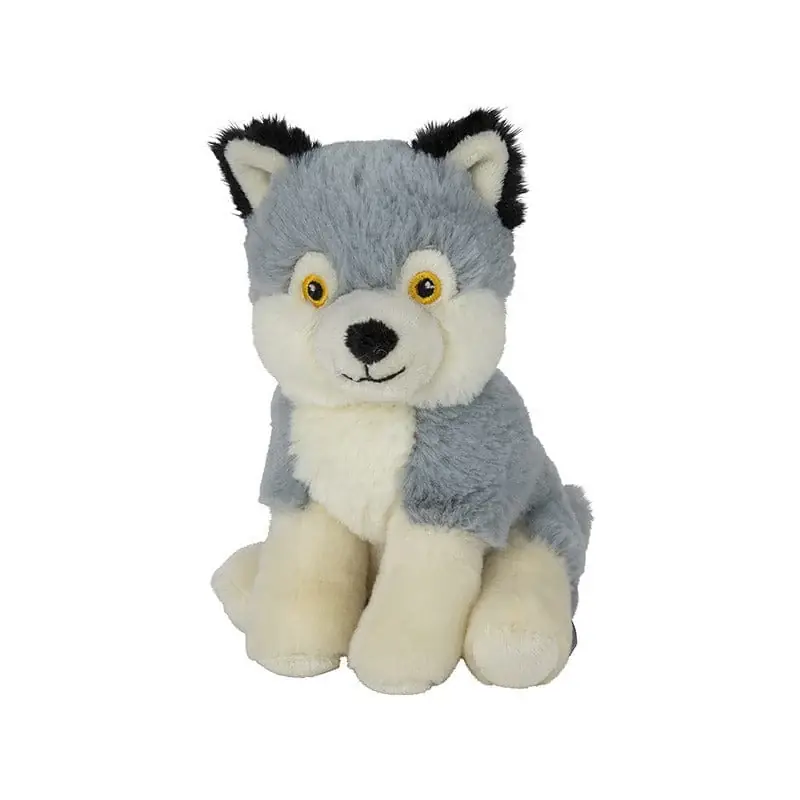 Goedkoop Nature Planet wolf knuffel - pluche - 16 cm - bosdieren