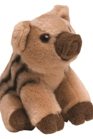Wild zwijn jong knuffel - pluche - 13 cm - dierenknuffel Finale Uitverkoop