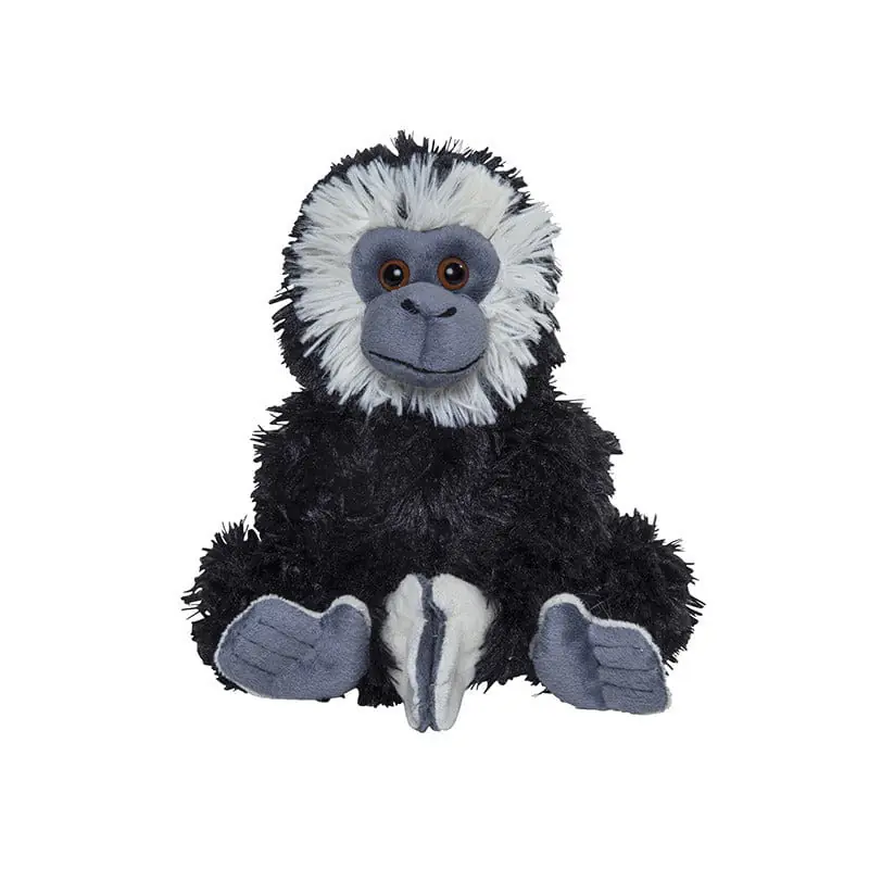 Gibbon aapje knuffel - pluche - zwart - 17 cm - ophangbaar Snelle Levering