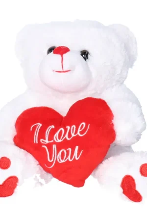 Superprijs Valentijn knuffelbeer - pluche - 27 cm - I Love You