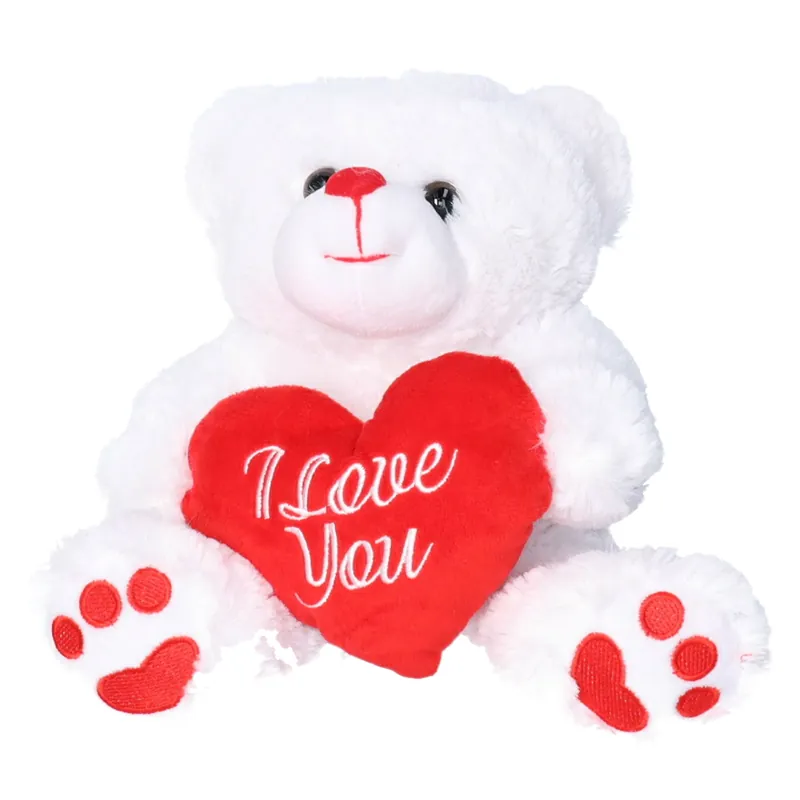 Superprijs Valentijn knuffelbeer - pluche - 27 cm - I Love You