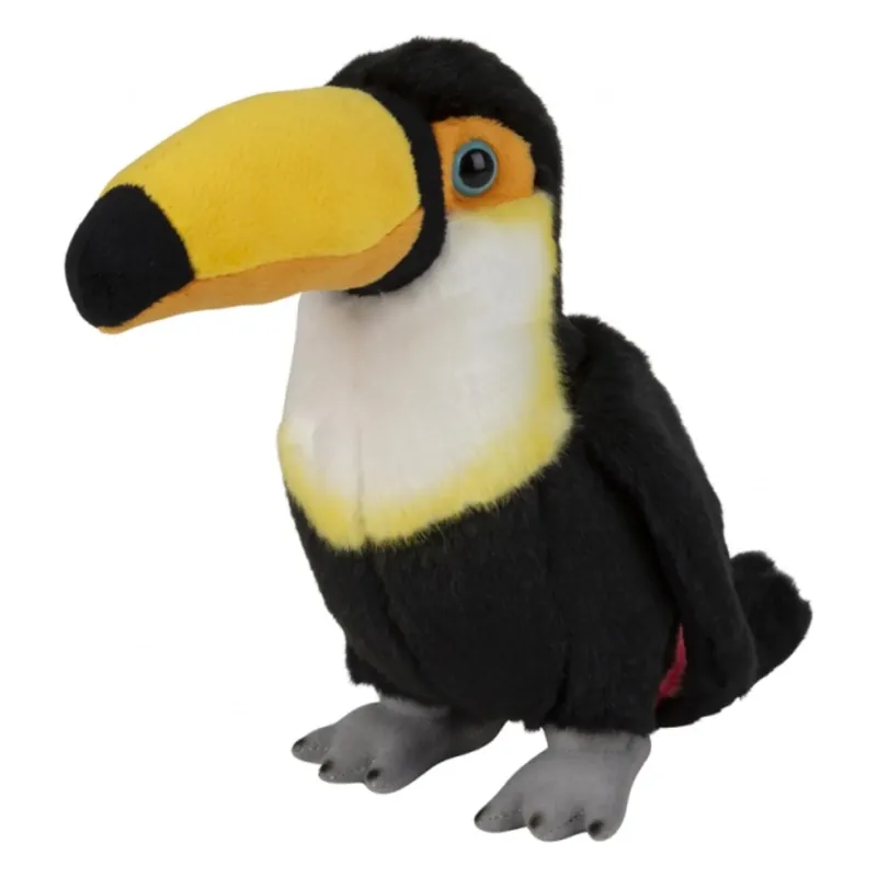 Nature Planet toekan knuffel - pluche - 18 cm - tropische vogel Flitsaanbieding