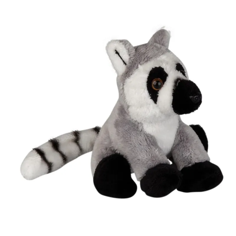 Beperkte Voorraad Ringstaart Maki aap knuffel - pluche - 15 cm - dierenknuffel