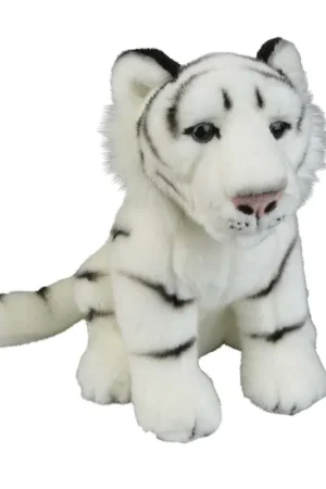 Witte tijger knuffel - pluche - 28 cm - dierenknuffel Alleen Vandaag