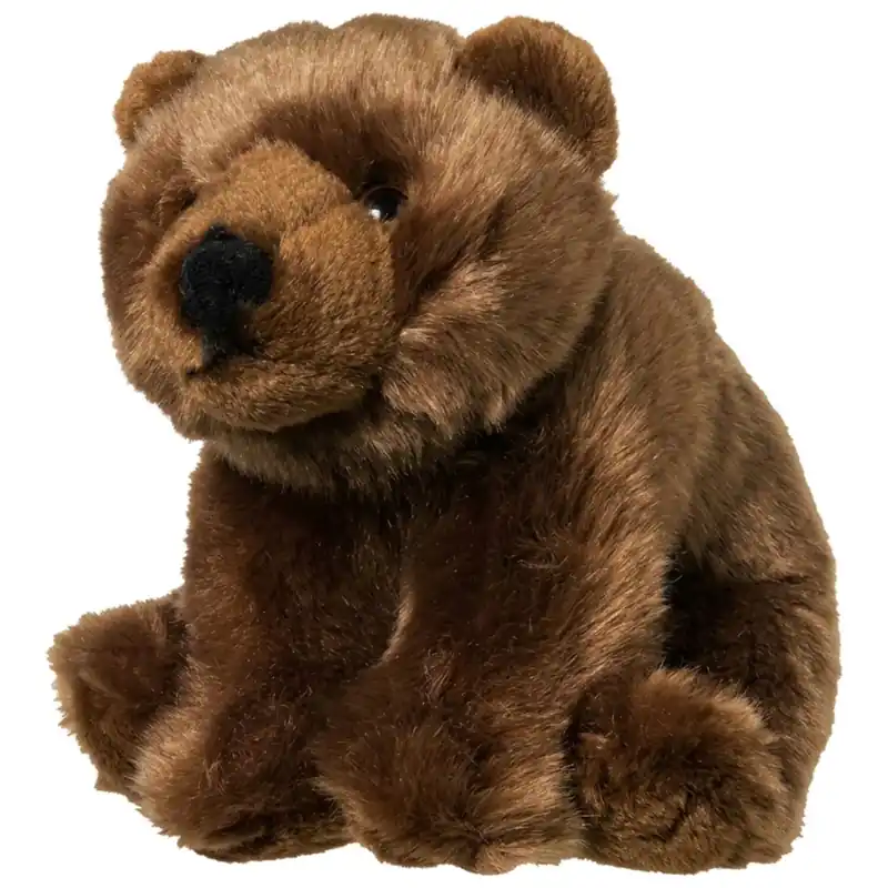 Nature Planet pluche beer - knuffel - bruin - 18 cm Flitsaanbieding