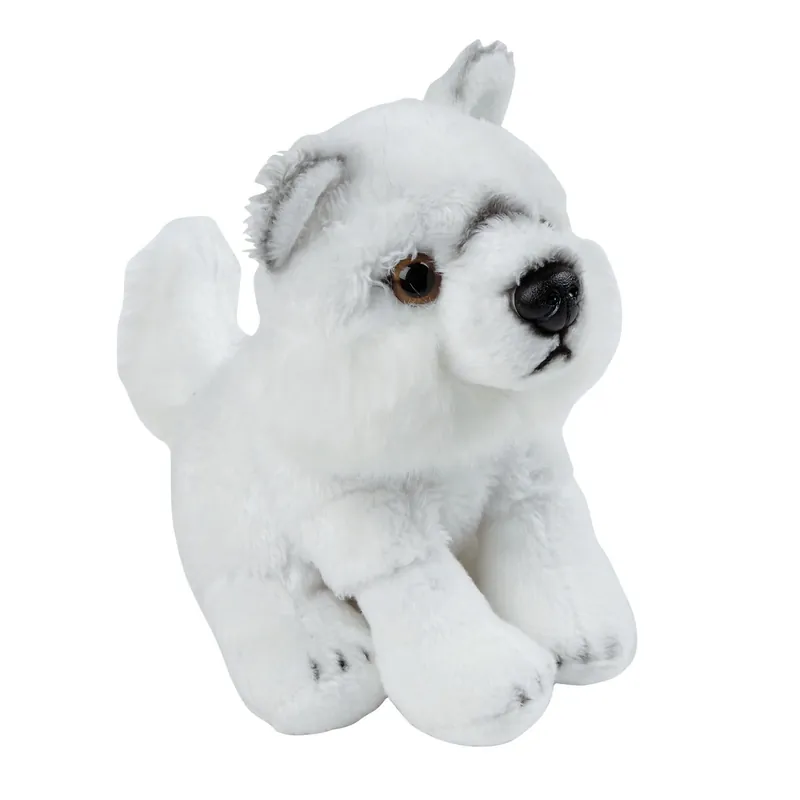 Pluche poolwolf knuffel - wit - 15 cm - wolven knuffel - speelgoed Meest Verkocht
