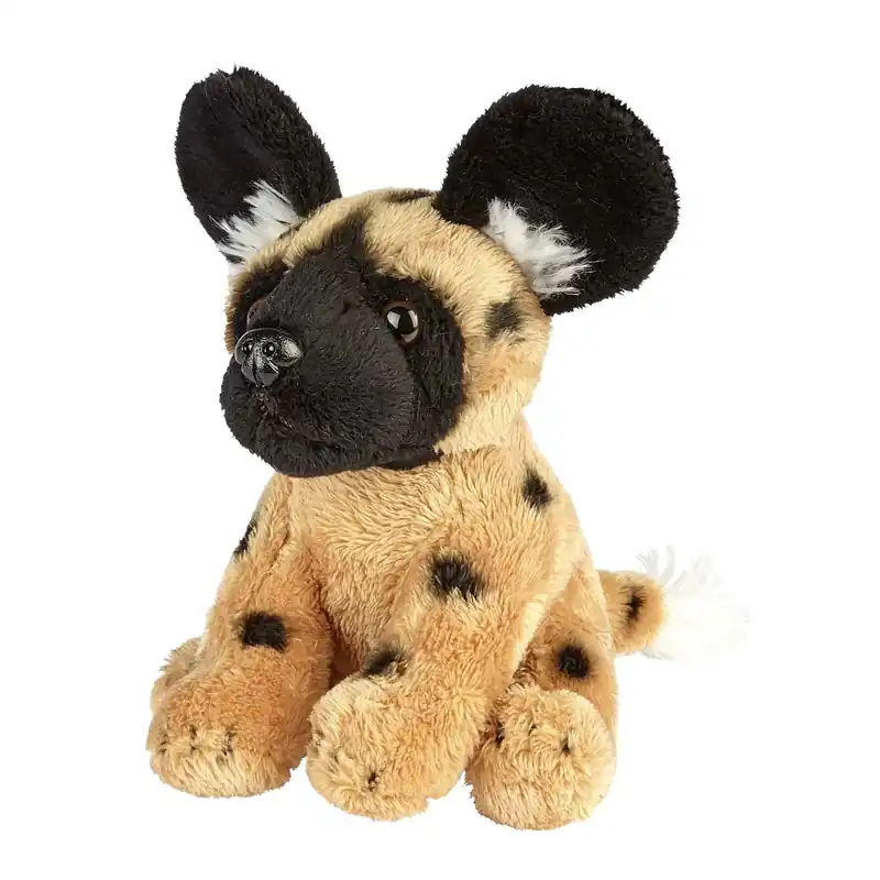 Afrikaanse Wilde Hond knuffel - pluche - 15 cm - savanne Nu Kopen