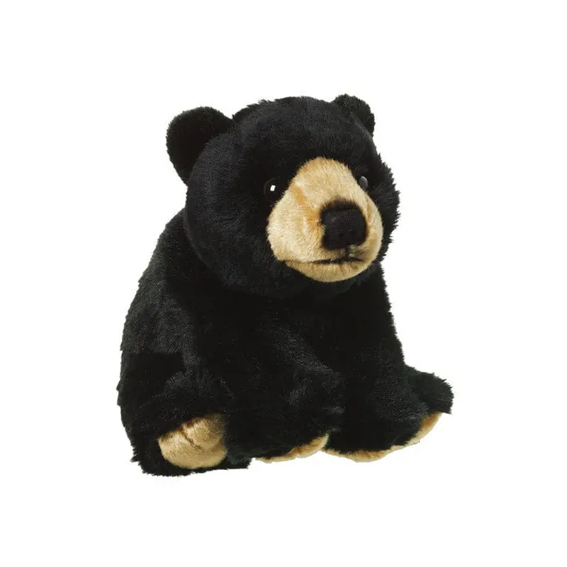 Nature Planet pluche beer knuffel - zwart - 22 cm - berenknuffel Voordeelprijs