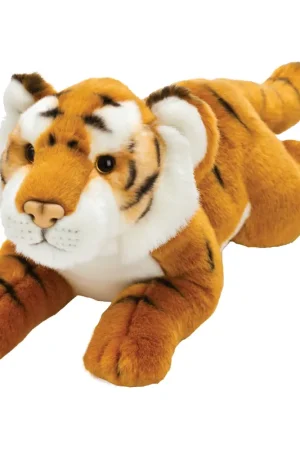 Alleen Vandaag Bruine tijger knuffel - pluche - 33 cm - safari dieren - knuffel dier