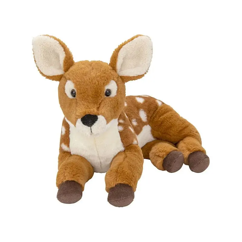 Nature Planet hertje knuffel - pluche - 37 cm - bruin gestipt - bosdieren Aanbieding