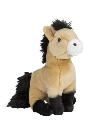 Actieprijs Nature Planet Przewalski paard knuffel - pluche - 18 cm - lichtbruin