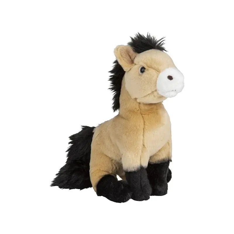 Actieprijs Nature Planet Przewalski paard knuffel - pluche - 18 cm - lichtbruin