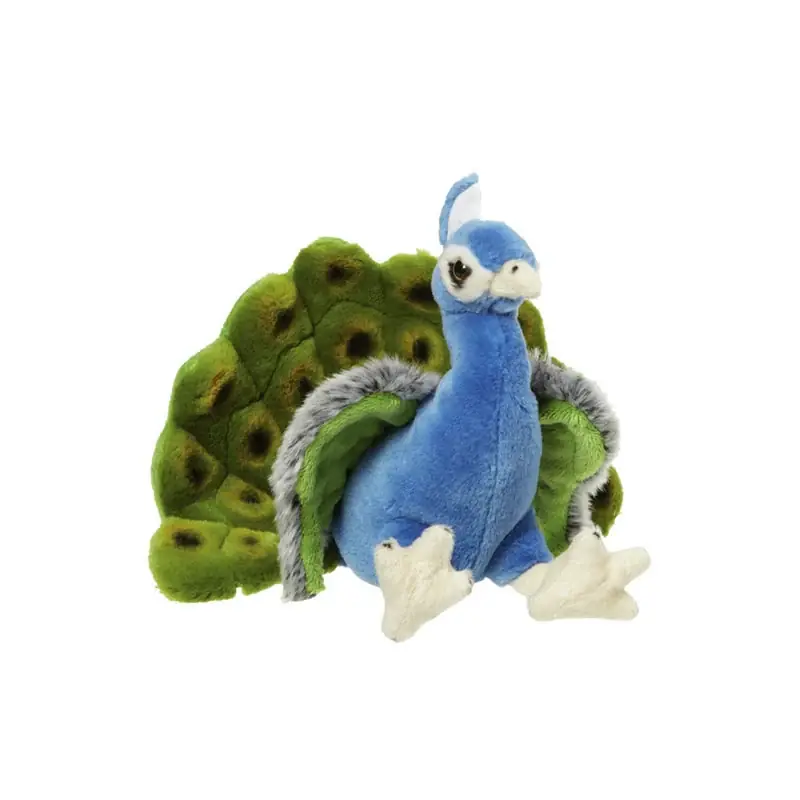 Pluche pauwen knuffel - 18 cm - zachte vogelknuffel Tijdelijk Beschikbaar