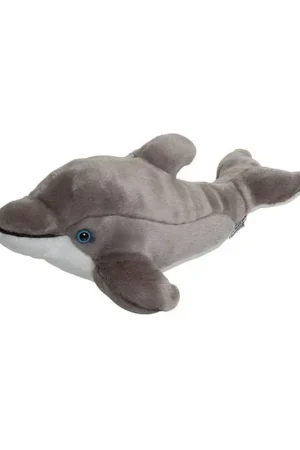 Bestel Nu Nature Planet dolfijn knuffel - pluche - 40 cm - grijs - zeedier