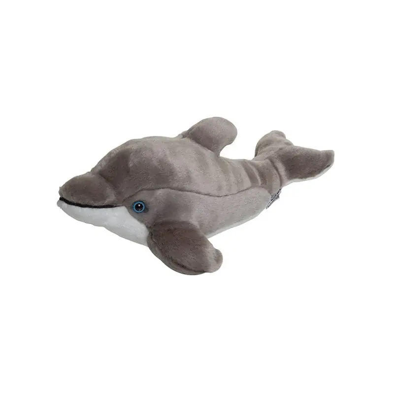 Bestel Nu Nature Planet dolfijn knuffel - pluche - 40 cm - grijs - zeedier