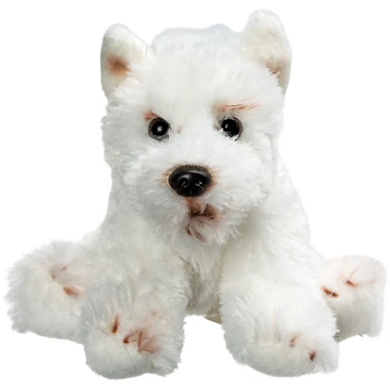 West Highland Terrier knuffel - pluche hond - 13 cm - wit Veilige Betaling