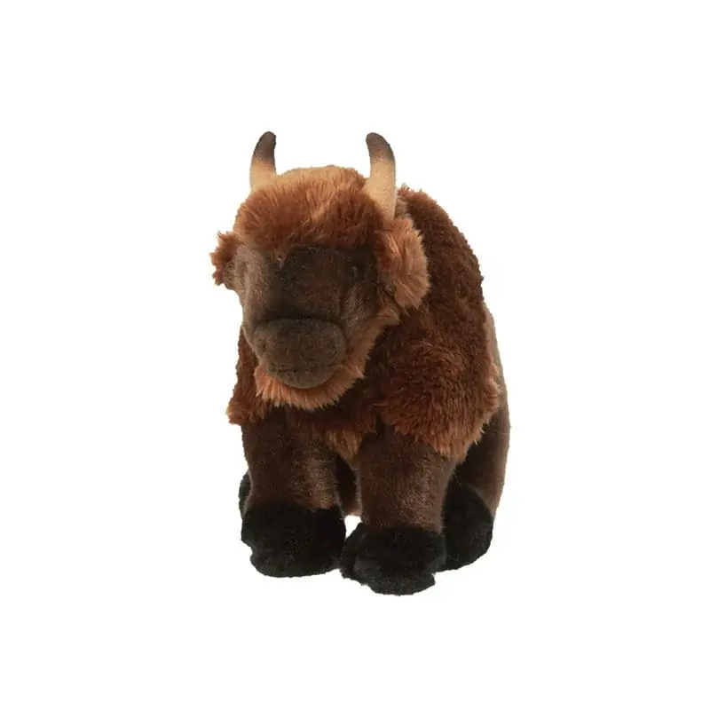 Nature Planet bizon knuffel - pluche - 22 cm - wilde dieren Dagaanbieding