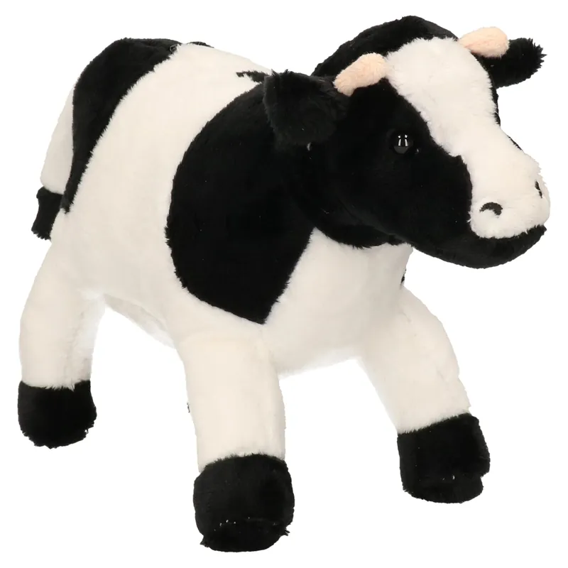 Betaalbaar Cornelissen koe knuffel - pluche - 23 cm - zwart/wit - boerderij