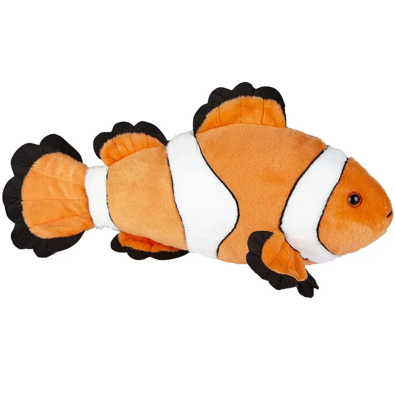 Gereduceerde Prijs Clownsvis Nemo knuffel - pluche - oranje/wit - 40 cm