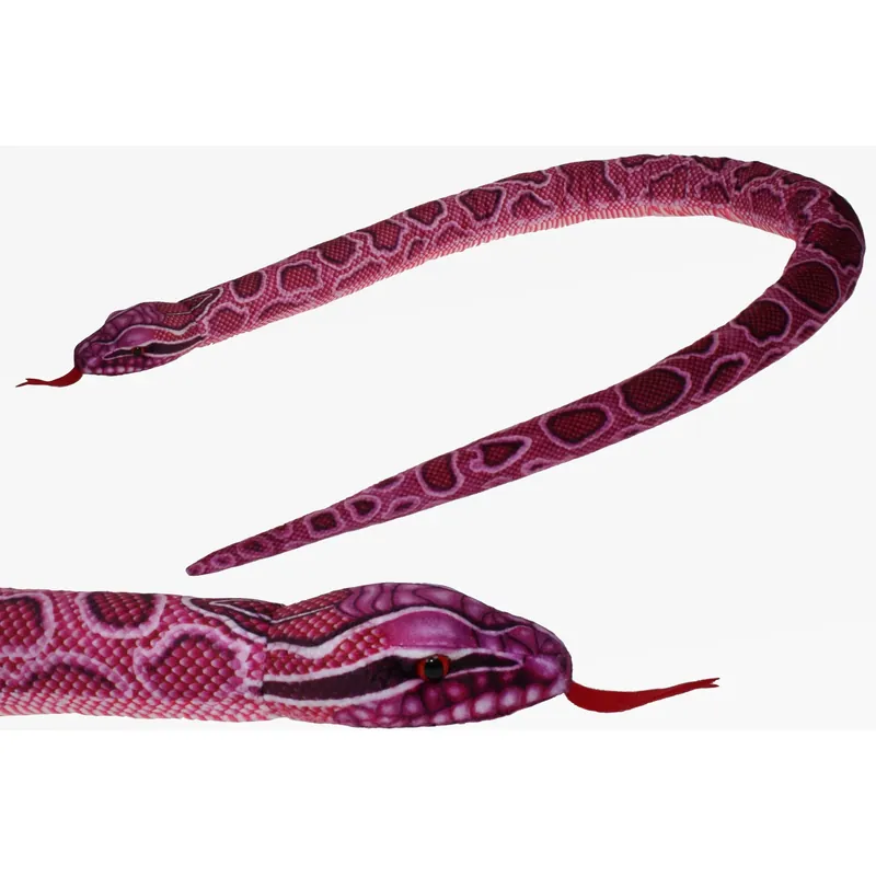 Python slang knuffel - roze - pluche - 150 cm Veilige Betaling