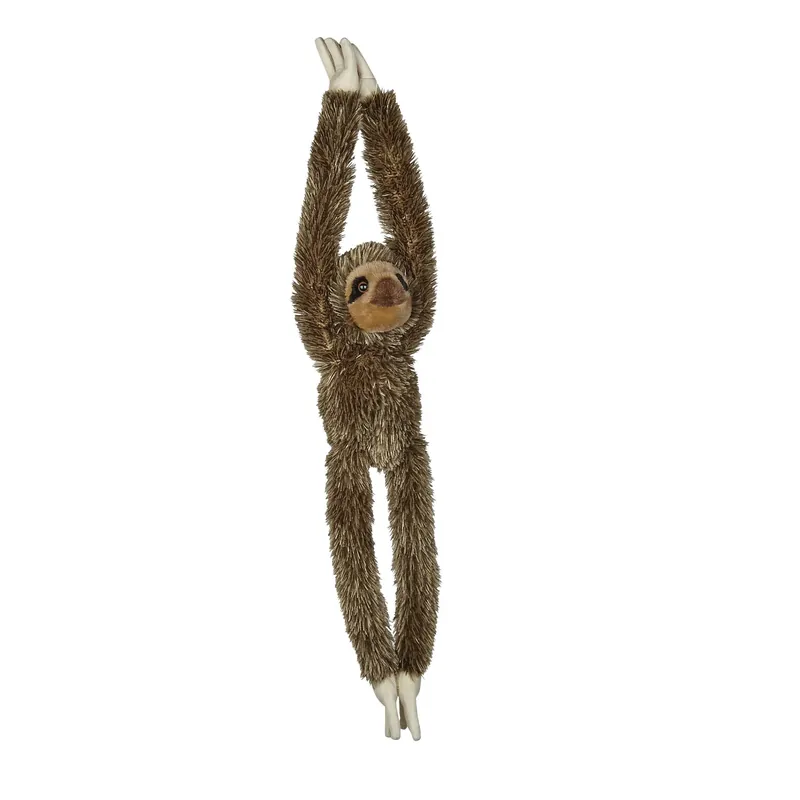 Pluche luiaard knuffel - hangend - 65 cm - jungle knuffel Voordeelprijs