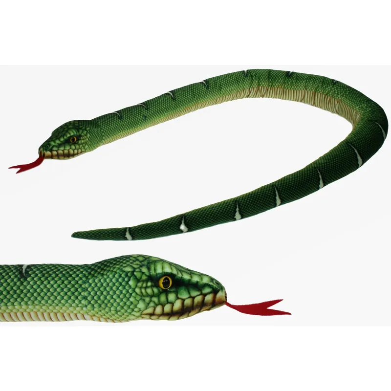 Cornelissen pluche knuffel - groene boom python slang - 150 cm Lage Prijs