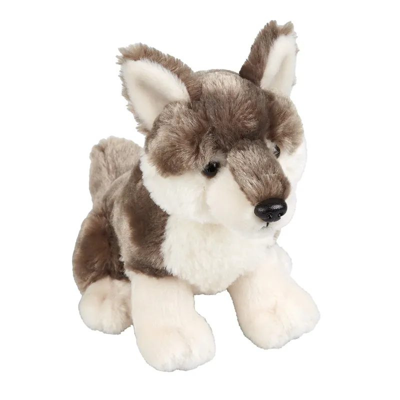 Gereduceerde Prijs Pluche wolf knuffel - 18 cm - dierenknuffel - pluche