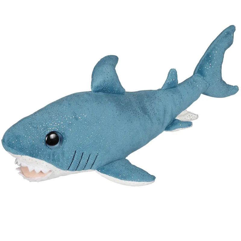 Bestseller Blauwe haai knuffel - pluche - 36 cm - zeedier - soft-serie