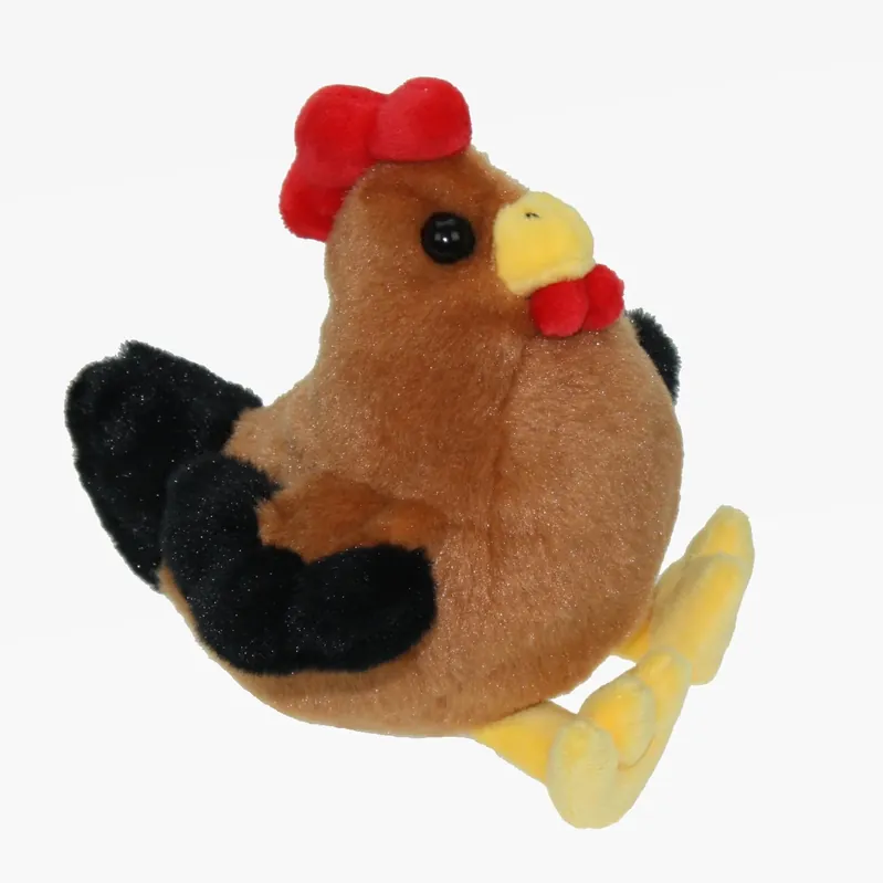 Knuffel kip/haan - pluche - 15 cm - boerderijdier Lage Kosten