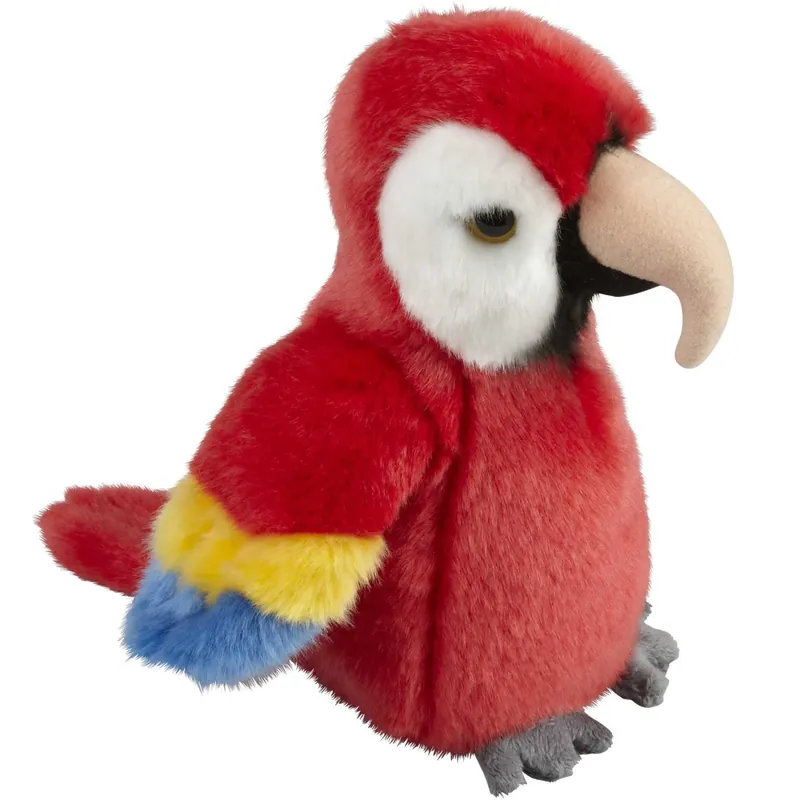 Rode macaw papegaai knuffel - pluche - 19 cm - vogel Hete Deal