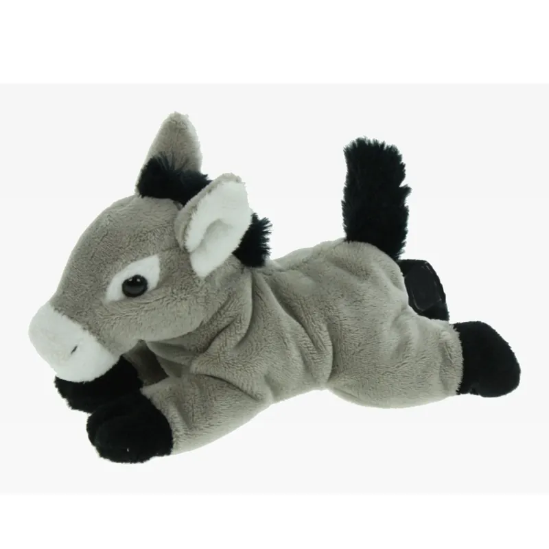 Merkproduct Ezel knuffel - pluche - grijs - 19 cm - boerderijdier