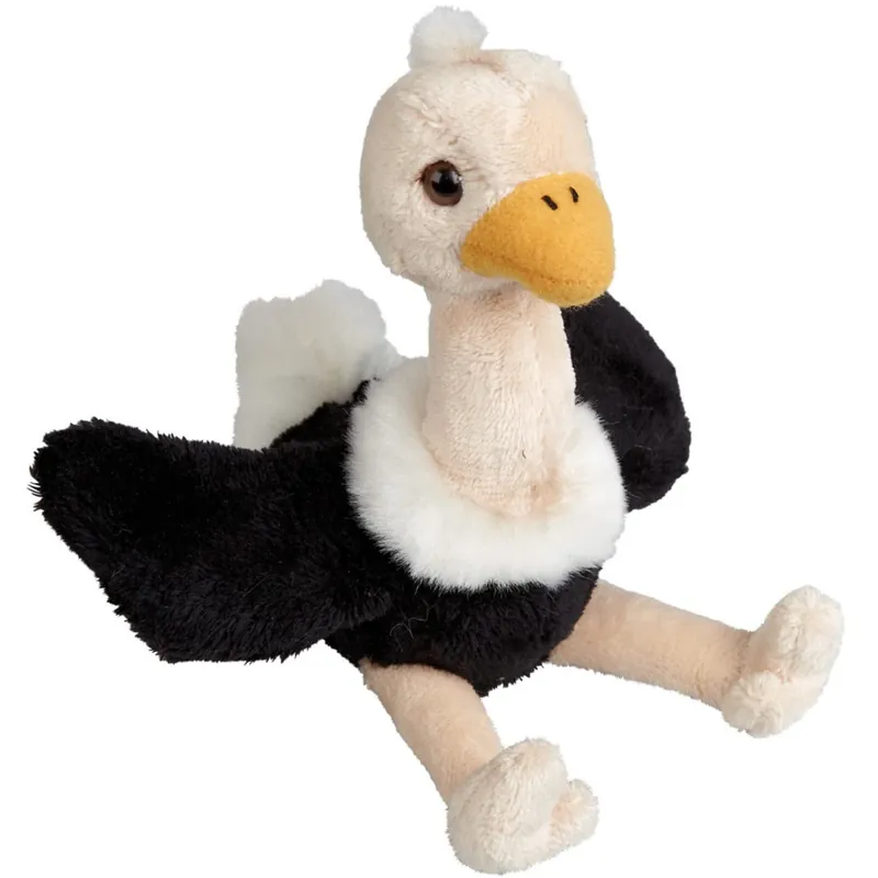 Pluche struisvogel knuffel - zacht - 15 cm - vogel knuffel Koopje
