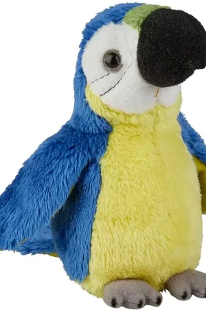 Blauwe papegaai knuffel - pluche - macaw - 15 cm Flitsaanbieding