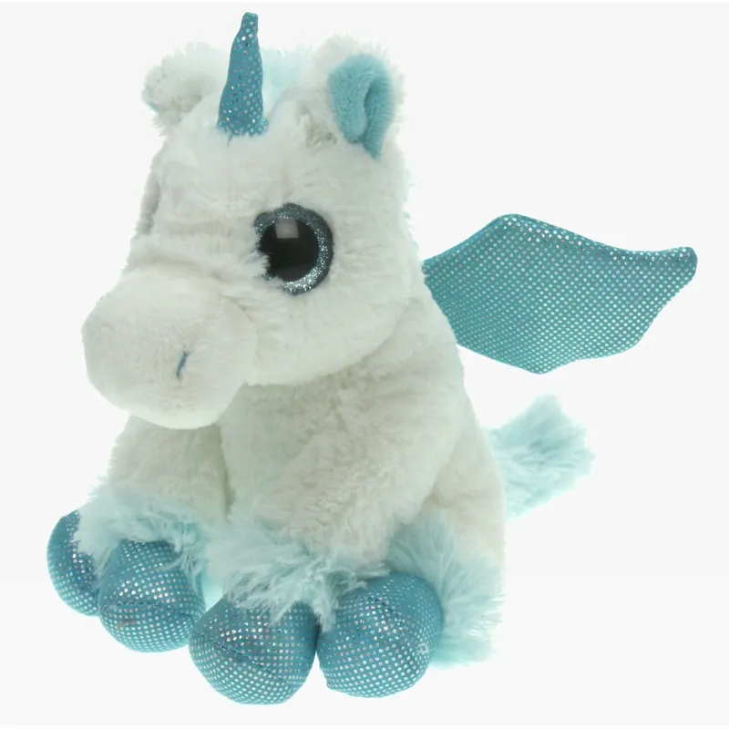 Dagaanbieding Cornelissen eenhoorn knuffel - pluche - wit/blauw - 20 cm