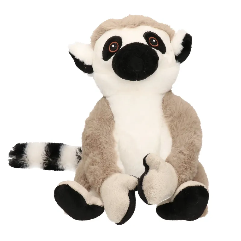 Ringstaart Maki aapje - pluche - 23 cm - knuffel Seizoensaanbieding