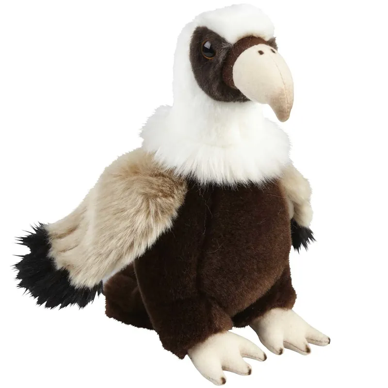 Op = Op Ravensden Vale gier knuffel - pluche - 25 cm - roofvogel