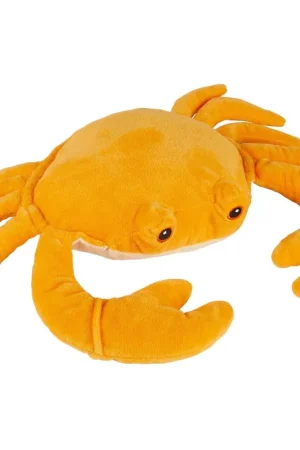 Veilige Betaling Pluche krab knuffel - zacht - 33 cm - zeedier - oranje - knuffel