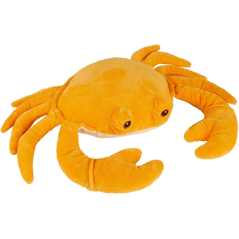 Veilige Betaling Pluche krab knuffel - zacht - 33 cm - zeedier - oranje - knuffel