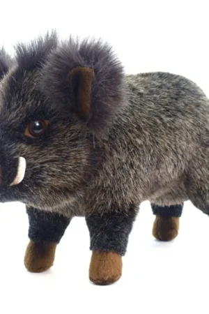 Laatste Kans Hansa everzwijn knuffel - pluche - 29 cm - grijs - staand - realistisch