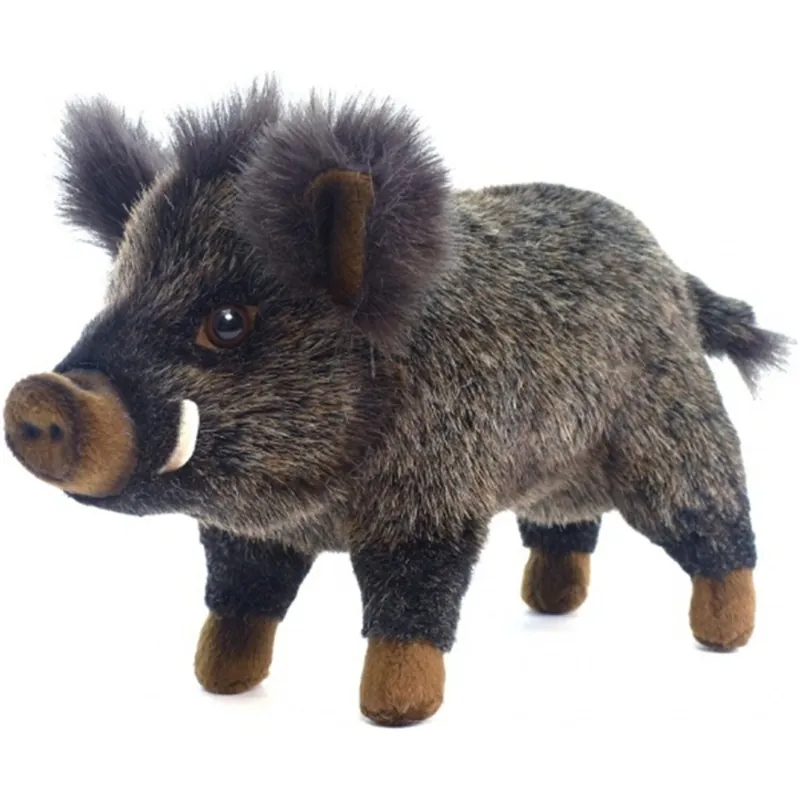 Laatste Kans Hansa everzwijn knuffel - pluche - 29 cm - grijs - staand - realistisch