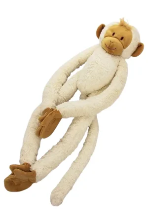 Actieprijs Happy Horse slingeraap knuffel wit - pluche - 45 cm