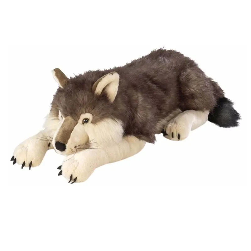 Wild Republic wolf knuffel - pluche - grijs - 76 cm - knuffeldier Lage Prijs