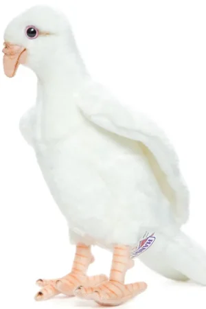 Hansa pluche duif - wit - 20 cm - realistische knuffelvogel Hete Deal