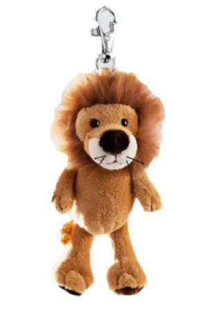 Pluche mini leeuw knuffel sleutelhanger - 10 cm - clip Gecertificeerd