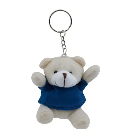 Favoriet Pluche teddybeer sleutelhanger - blauw - 8 cm - knuffelbeer