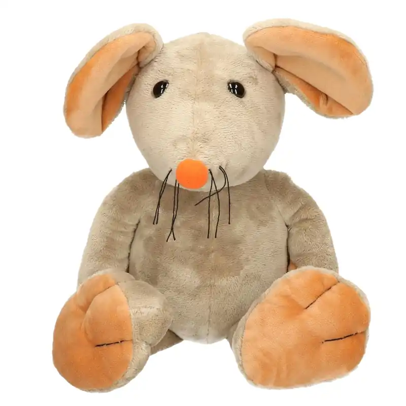 Pluche muis Eddi knuffel - zacht - 37 cm - grijs bruin Exclusieve Aanbieding