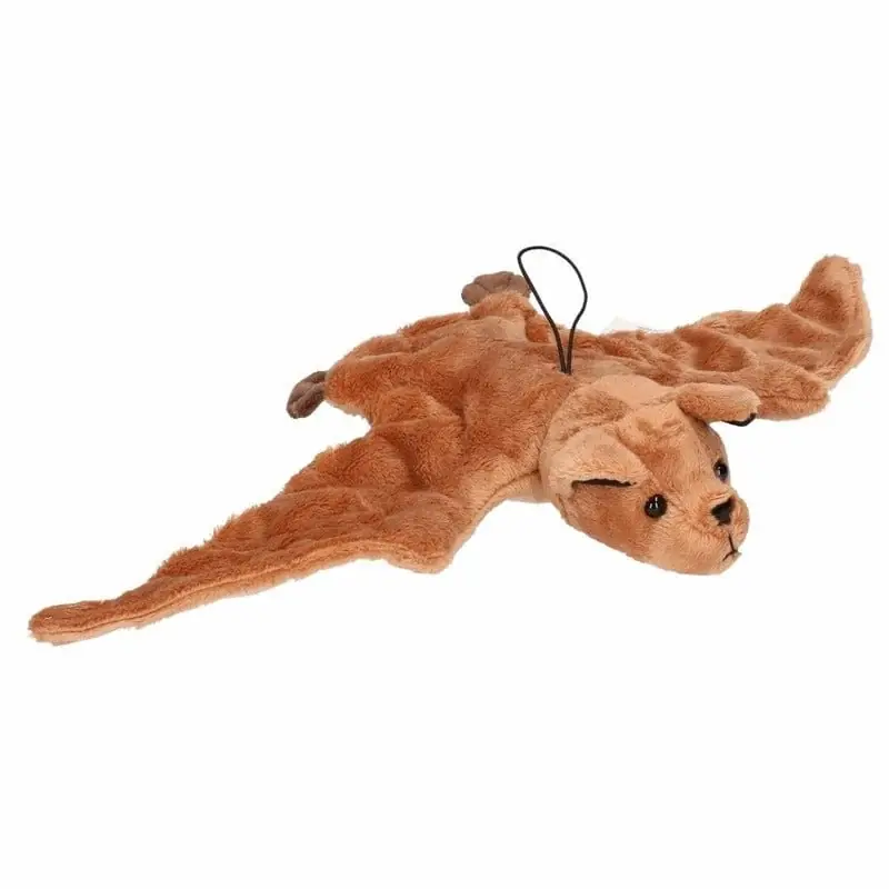 Gecertificeerd Pluche vleermuis knuffel - bruin - 36 cm - hangend speelgoed