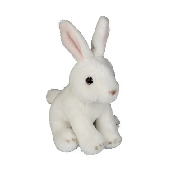 Favoriet Ravensden pluche konijn knuffel - wit - 15 cm