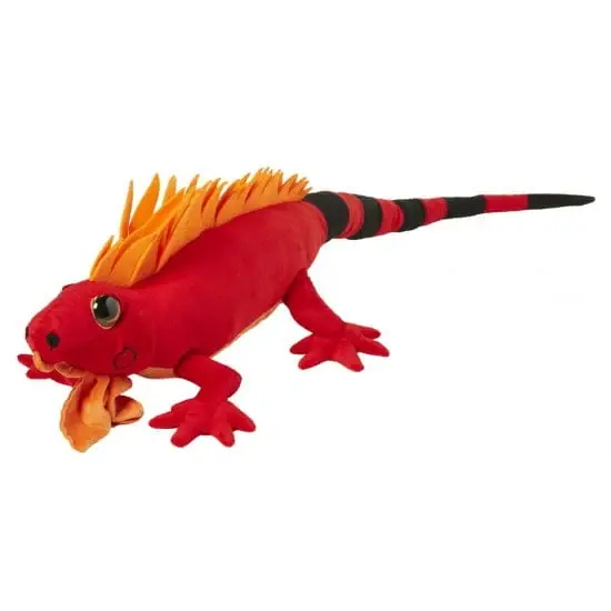 Leguaan knuffel rood - pluche XL - 110 cm - reptielen Snelle Levering